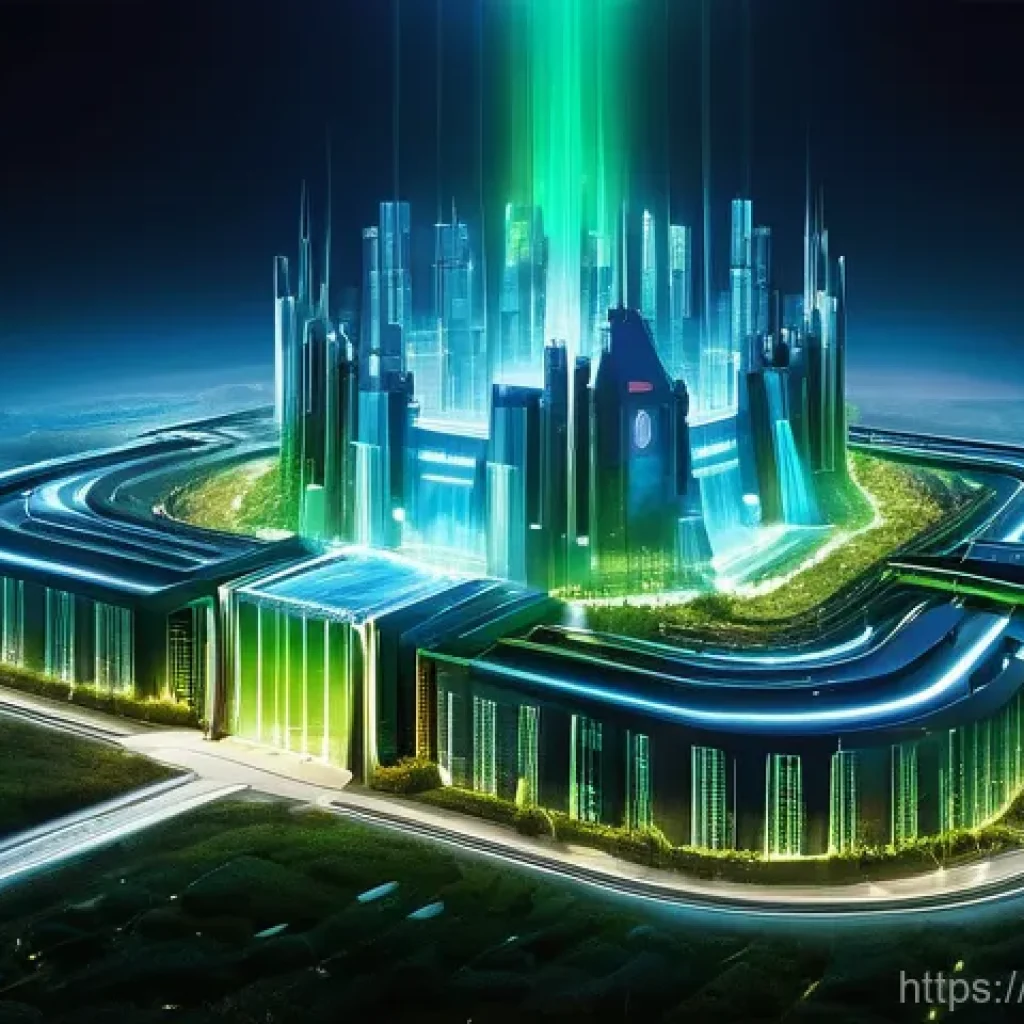 네트워크 보안 유틸리티 추천 - **Prompt:** "A majestic, futuristic digital fortress, glowing with vibrant blue and green light, sta...
