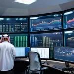 시스템 로그 분석 프로그램 - A modern cybersecurity operations center in a Middle Eastern office environment, with Arab IT profes...