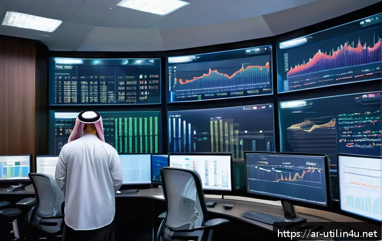 시스템 로그 분석 프로그램 - A modern cybersecurity operations center in a Middle Eastern office environment, with Arab IT profes...